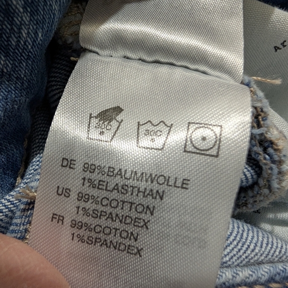 Articles of Society Wide Leg Jeans Size 26 High Rise Light Wash Denim Streetwear - Picture 4 of 8